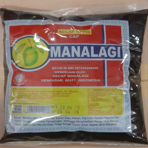 'Manalagi kecap manis reffil 625ml'