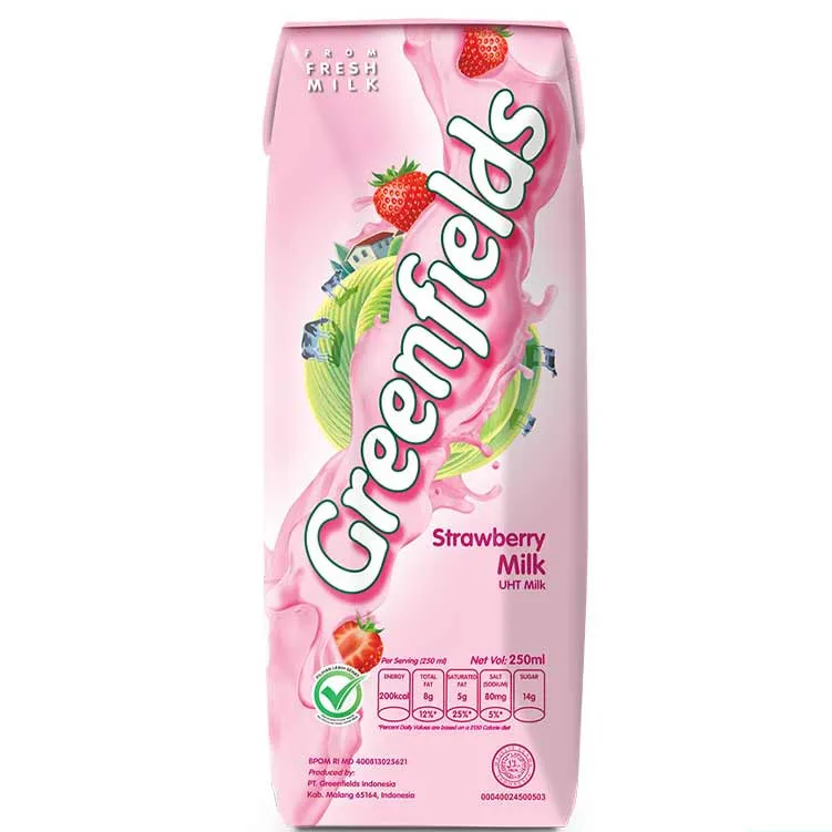 Greenfields Strawberry Susu UHT 250 ml