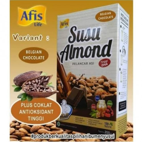 'Susu Afis Almond Coklat Belgian 200 Gram'