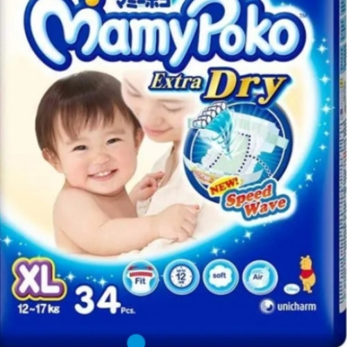 'Popok Mamy Poko Extra Dry Tape XL 34 Ket 1 Pcs'