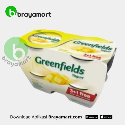 GREENFIELDS YOGURT MANGGO 4X125GR