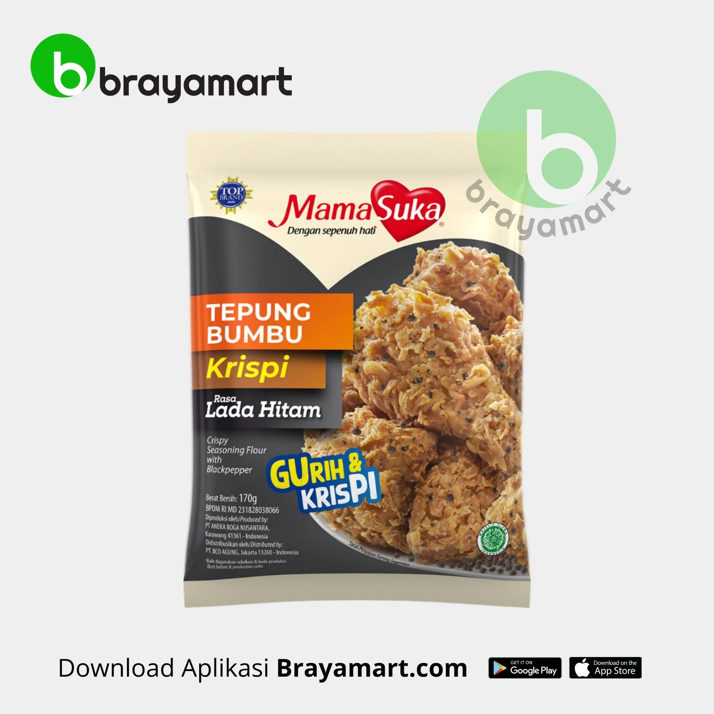 Mamasuka Tepung Bumbu Lada Hitam 170 gr