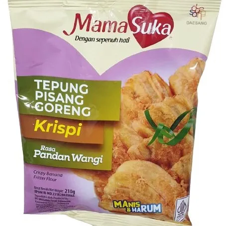 Mamasuka Crispy Fried Banana Flour with Fragrant Pandan Flavor 70 Grams