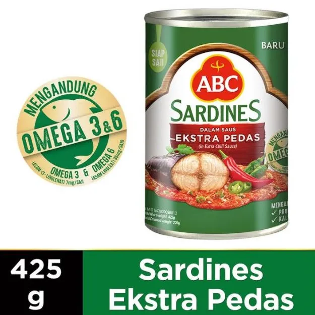 'ABC Sardines Extra Pedas Besar 425 gr'