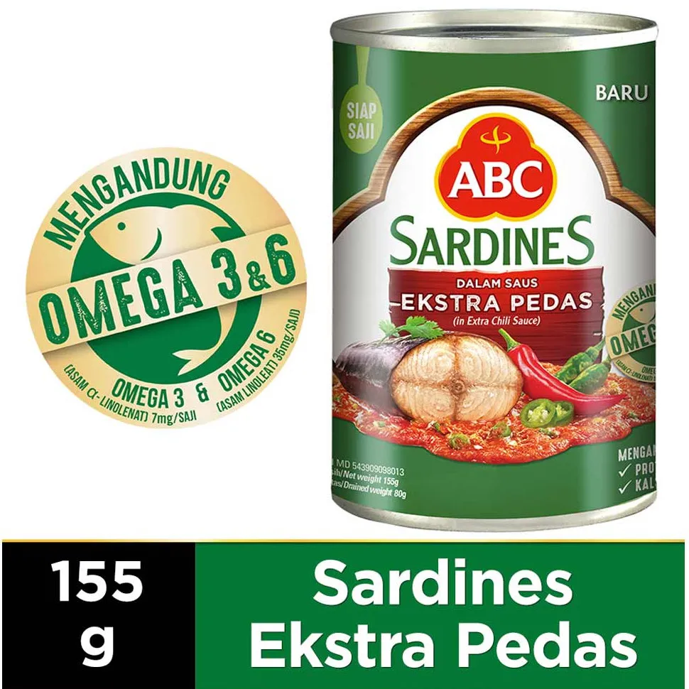 ABC Sardines Extra Pedas 155 Gram