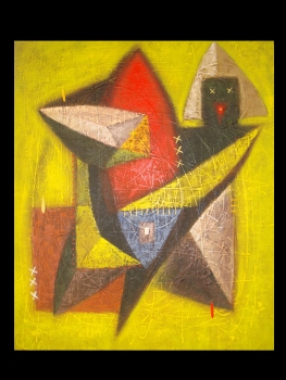 'Lukisan Abstrak “Yellow figur “'