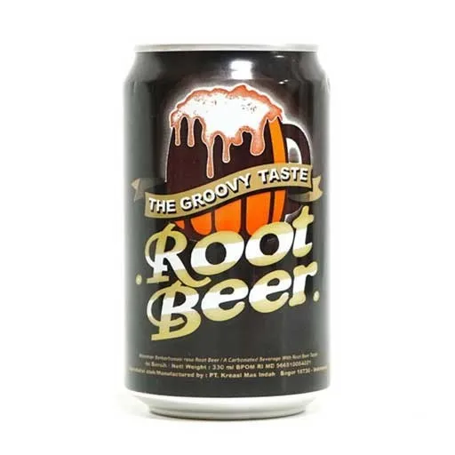 Groovy Soft Drink Root Beer Kaleng 330 ml