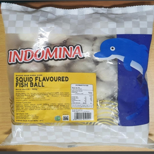 'Indomina Squid Flavoured Fish Ball 500 Gr'