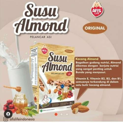 'Susu Afis Life Original Susu Almond 200 Gram'