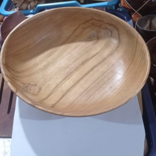 'Mangkok salad jenis kayu jati Ket 1 pcs'