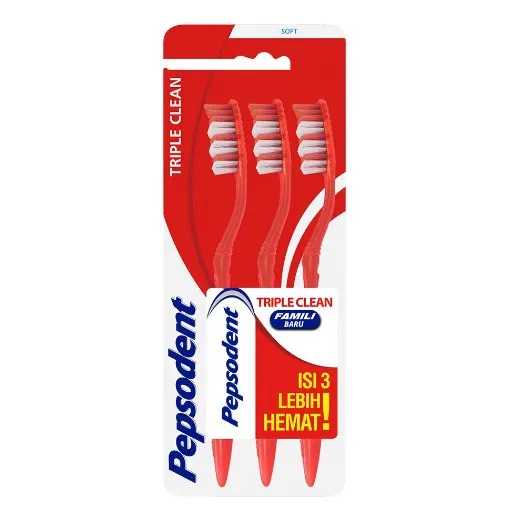 Pepsodent Triple Clean Soft contains 3. More economical