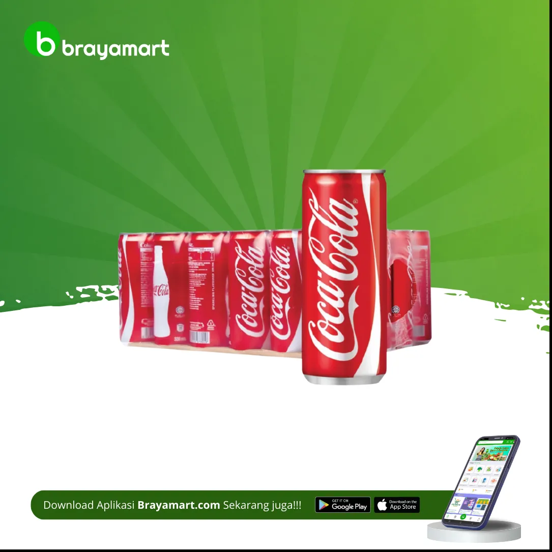 Coca Cola Kaleng Slim 250 ml (krat)